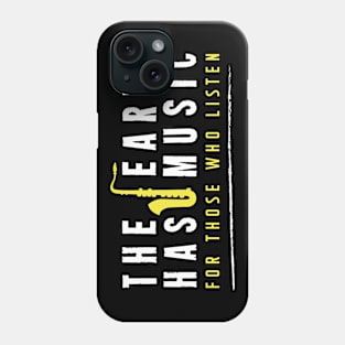 The Earth has Music (white) Phone Case