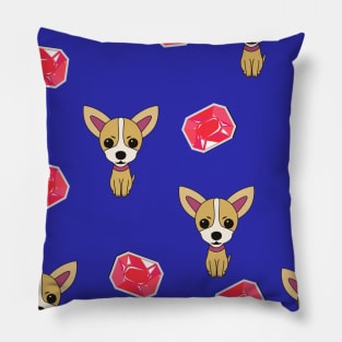 Cute Dog And Cristal Kids Pattern Seamless Pillow