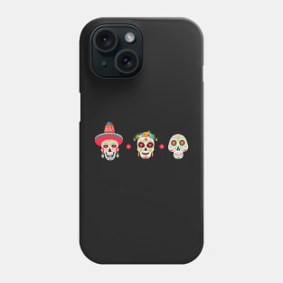Dia de los muertes skull pattern. Mexican Day of the Dead. Phone Case