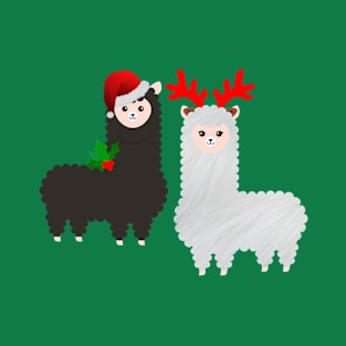 christmas reindeer alpacas T-Shirt