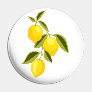 Yellow Lemons Pattern Pin