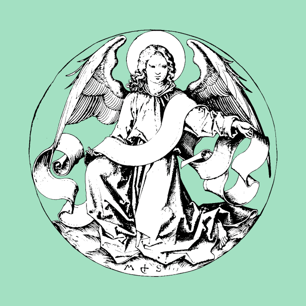 15th Century St Matthew the Evangelist Emblem Winged Angel by Pixelchicken