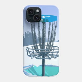 Disc Golf on a Snowy Winter Day Phone Case