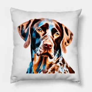 Soulful Impressionist German Shorthaired Pointer Pillow