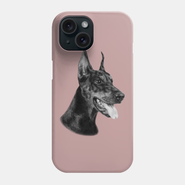 Doberman Phone Case by animalpaintings