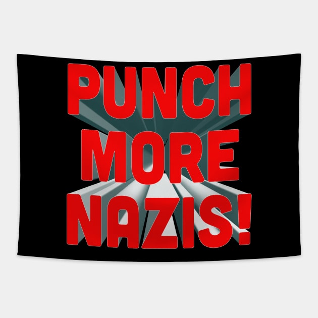 Punch More Nazis - Statement Design Tapestry by DankFutura