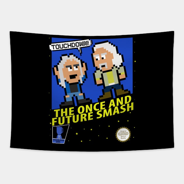 The Once and Future Smash retro 8-bit gaming Tapestry by WithoutYourHead