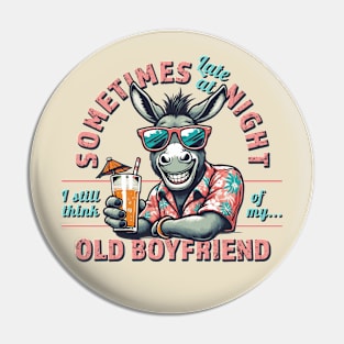 Funny Old Boyfriend Donkey Gift Pin