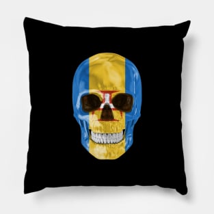 Madeira Flag Skull - Gift for Madeiran With Roots From Madeira Pillow