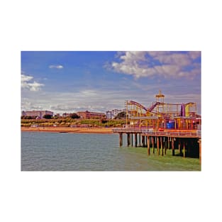 Clacton On Sea Pier And Beach Essex UK T-Shirt