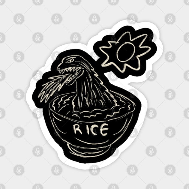 Dino Rice Magnet by Saestu Mbathi