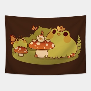 Frog fairy prince tea party Tapestry