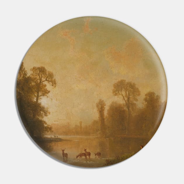 Twilight With Deer by Albert Bierstadt Pin by Classic Art Stall