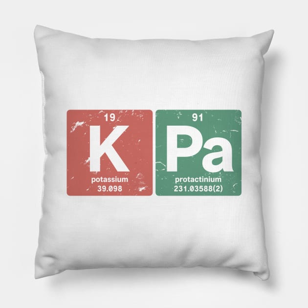 K Pa - Chemical elements 1991 31st  birthday Pillow by hoopoe