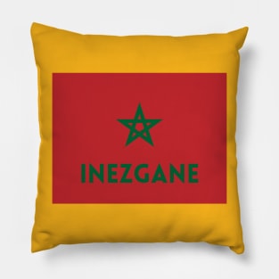 Inezgane City in Moroccan Flag Pillow