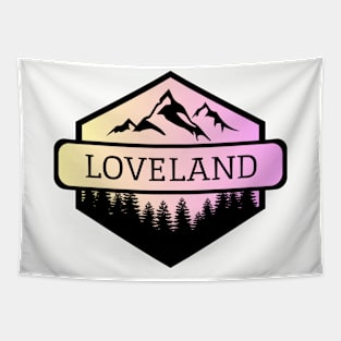 Loveland Colorado Mountains and Trees Tapestry