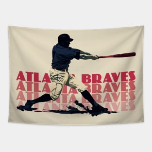 Retro Atlanta Braves Slugger Tapestry