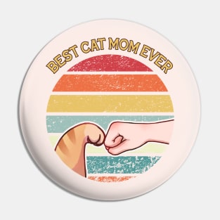 Vintage Best Cat Mom Ever Cat shirts for Women - Funny Cat Pin