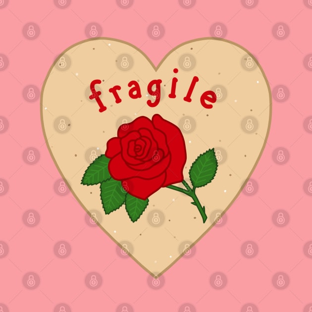 Fragile Mazapan Heart PINK by thelamehuman