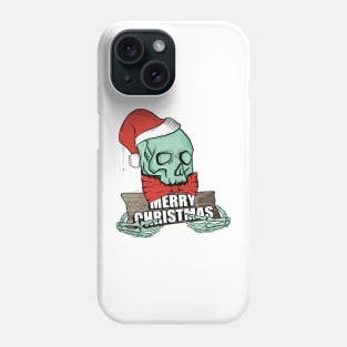 Vintage Skull Christmas Santa hat Funny design Phone Case