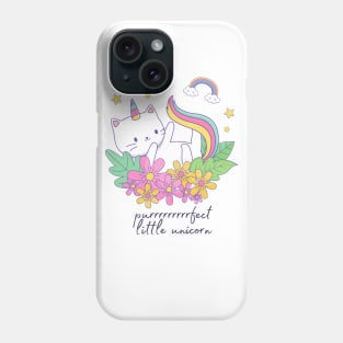 Purrrrrrrrrrfect Little Unicorn Cat Unicorn Design Phone Case