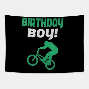 Birthday Boy Freestyle BMX Design Tapestry