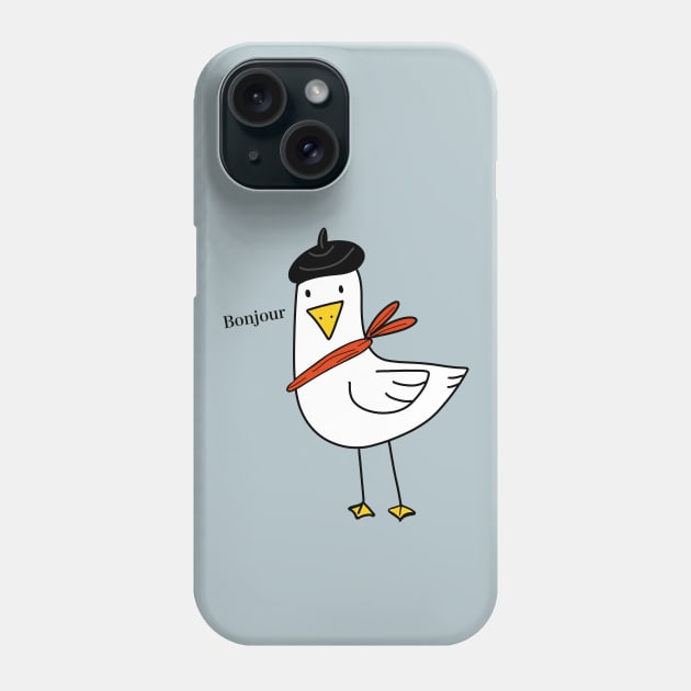 Bonjour Bird Phone Case by AmyMinori