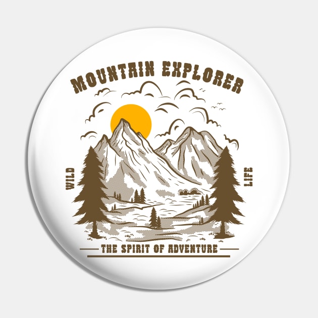 Mountain Explorer Pin by Virtual Designs18