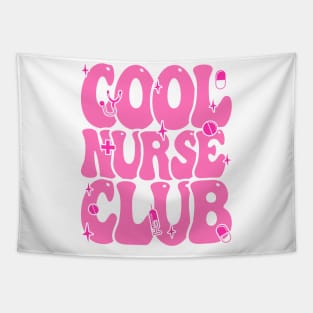 Cool Nurse Club, Nurses Groovy Pink Design Tapestry