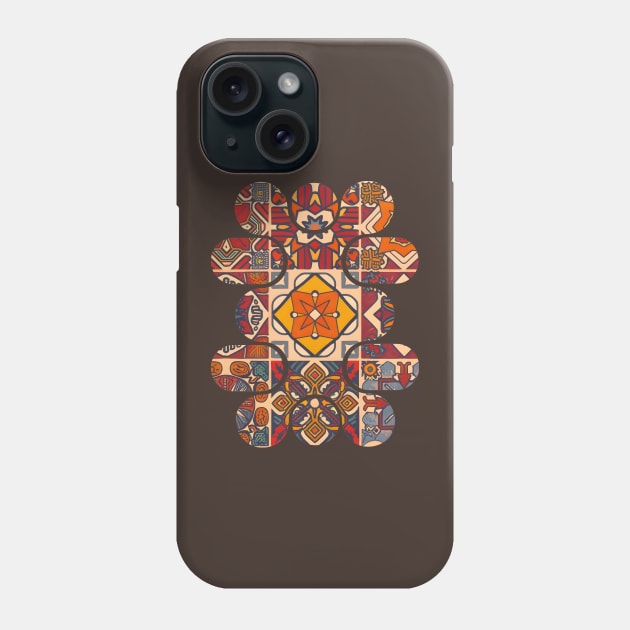 Abstract organic shape with moroccan tile pattern Phone Case by craftydesigns