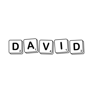 David - Personalised Scrabble name design T-Shirt