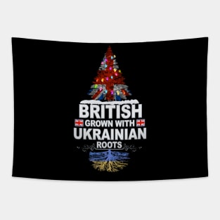 British Grown With Ukrainian Roots - Gift for Ukrainian With Roots From Ukraine Tapestry