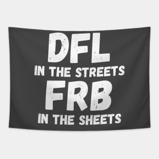 DFL in the streets FRB in the sheets Tapestry