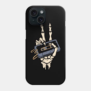 Tape and Skull, Tape and Skeleton, Tape and Hand, Music and Skull Phone Case