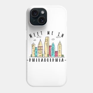 Colorful Philadelphia USA Skyline Phone Case