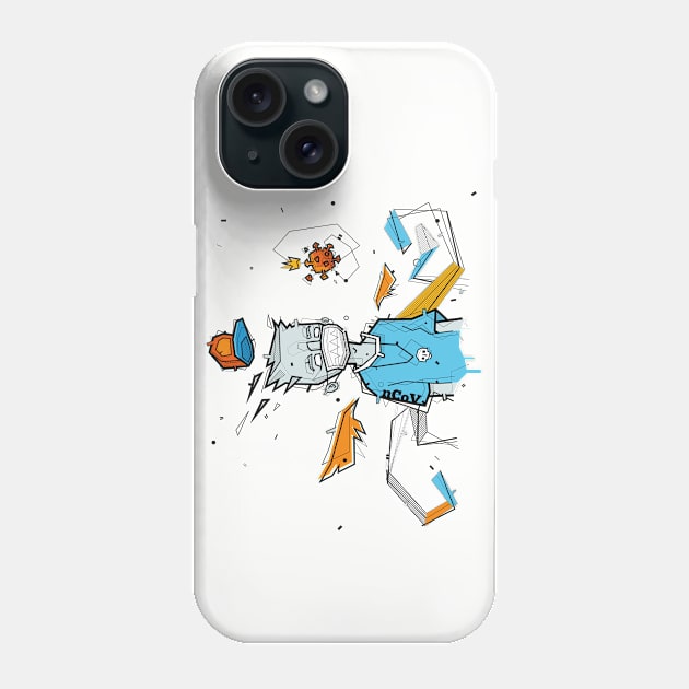 Graffiti Style Boy Face Mask Phone Case by NJORDUR