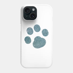 Glittery paw print Phone Case