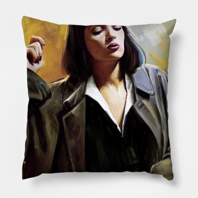 Mia Wallace Pillow by dmitryb1