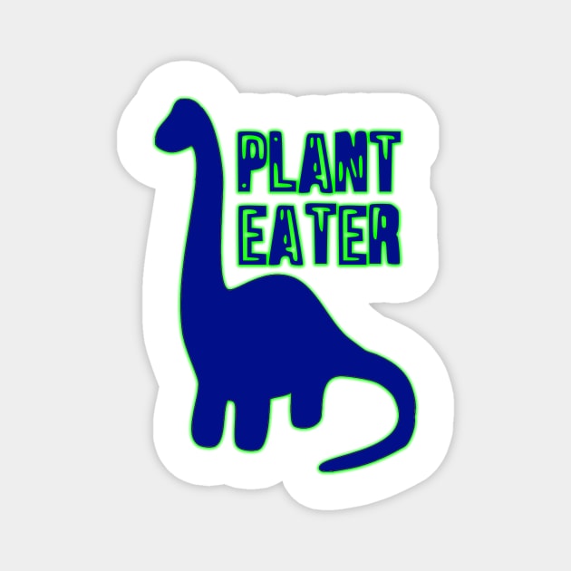 Vegan Plant Eater - Dinosaur - Vegan Christmas - Gifts 2023 Magnet by KindWanderer