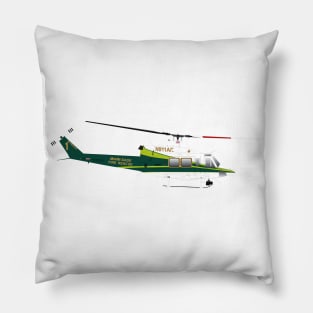 Miami Dade Aire Rescue Helicopter Pillow