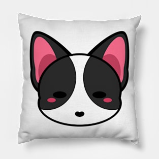 Cute Black and White Bull Terrier Pillow