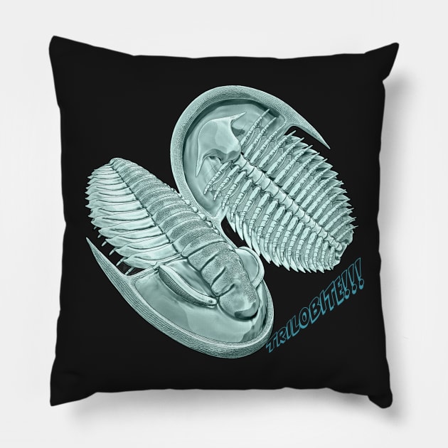 Estaingia bilobata, Cambrian trilobite. Pillow by KKpalaeoartist