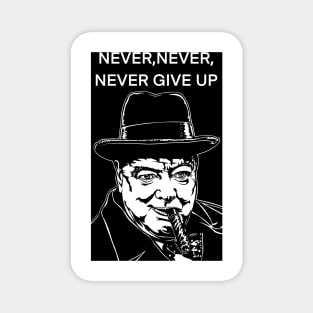 WINSTON CHURCHILL quote .1 - ink portrait Magnet