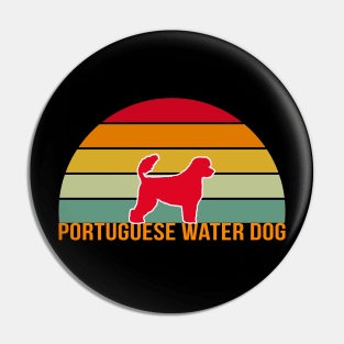 Portuguese Water Dog Vintage Silhouette Pin