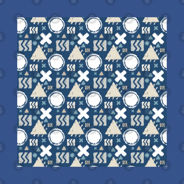 ❆ Winter Geometrix ❆ Vintage Retro Mid Century abstract pattern by Naumovski