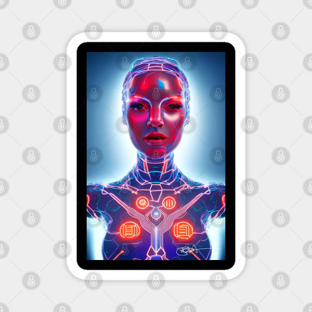 Blockchain Ethermind Series 17 Magnet by Benito Del Ray