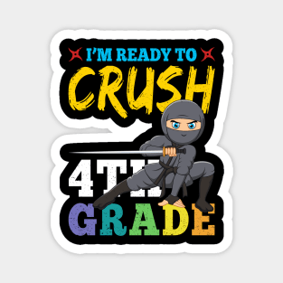 Ninja 4th Grade Rocks Gift First Day of School Magnet