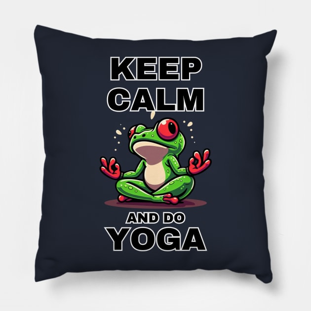 Keep Calm and do Yoga Pillow by EKLZR