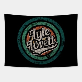 Lyle Lovett // Retro Circle Crack Vintage Tapestry