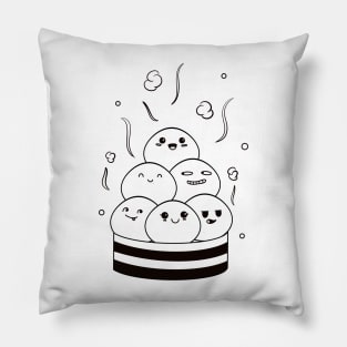 Doodle dimsum cute Pillow